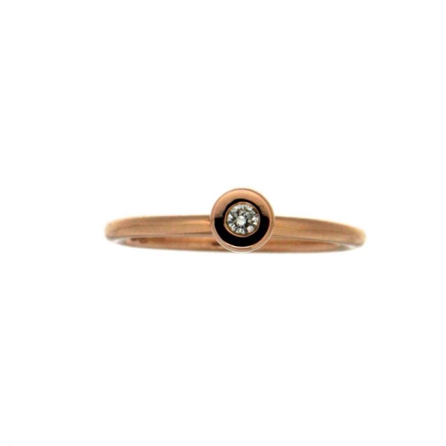 Rosé gouden ring met Diamant #6687 - Afbeelding 2