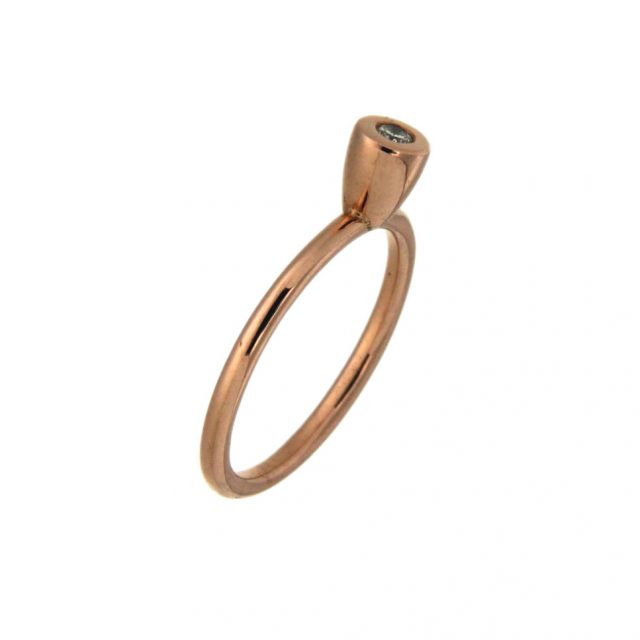 Rosé gouden ring met Diamant #6687 - Afbeelding 3