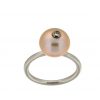 Witgouden ring Parel/Diamant