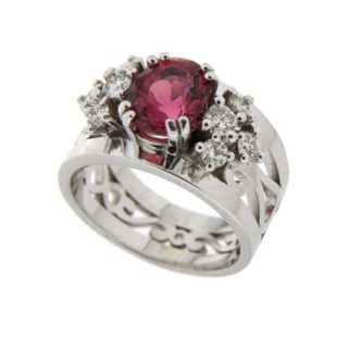 Ring met Diamant en Toermalijn