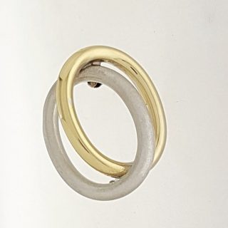 Bicolor gouden broche, occasion #21030