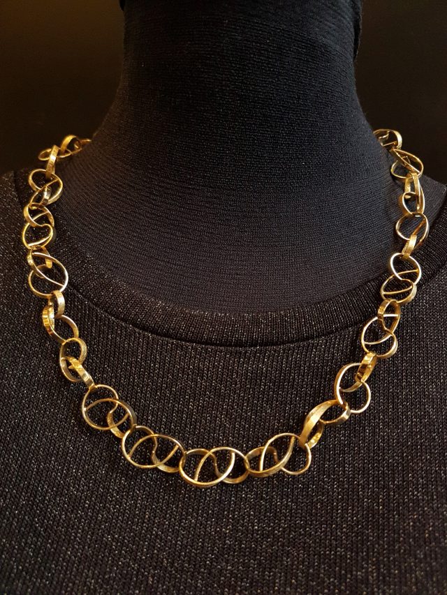 Gouden collier ''Hartelijk" #18254 - Afbeelding 2