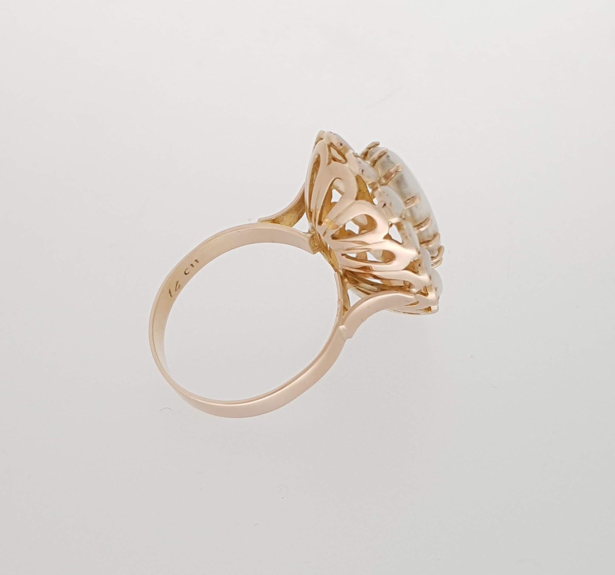 opaal sieraden 14K gouden opaal ring HXW08 blauwe opaal ring bruiloft verloving cadeau voor vrouwen Sieraden Ringen Enkele ringen sierlijke gouden ring stapelen opaal ring 