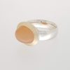 Zilveren met gouden ring met oranje maansteen #19397 - Afbeelding 5