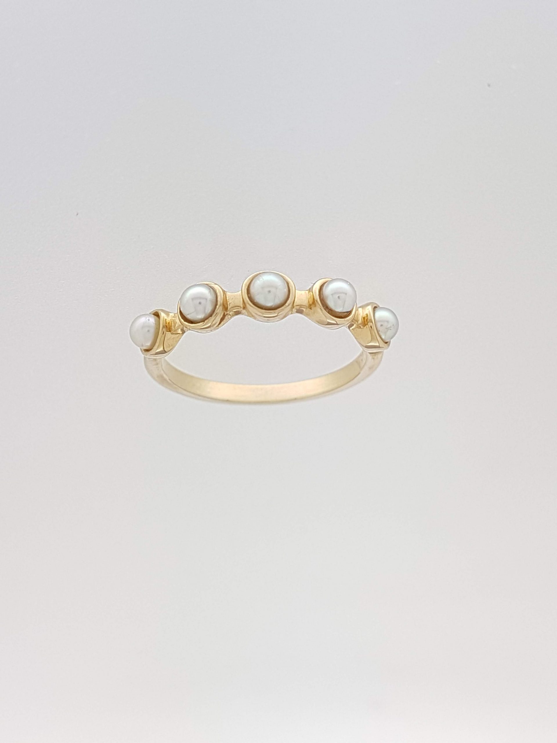 ring vijf parels #8586 | Goudsmederij/Juwelier van Dodewaard