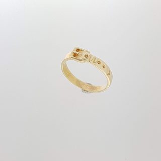 Geelgouden ring in riemvorm #1783