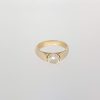 Geelgouden ring met diamant # - Afbeelding 4
