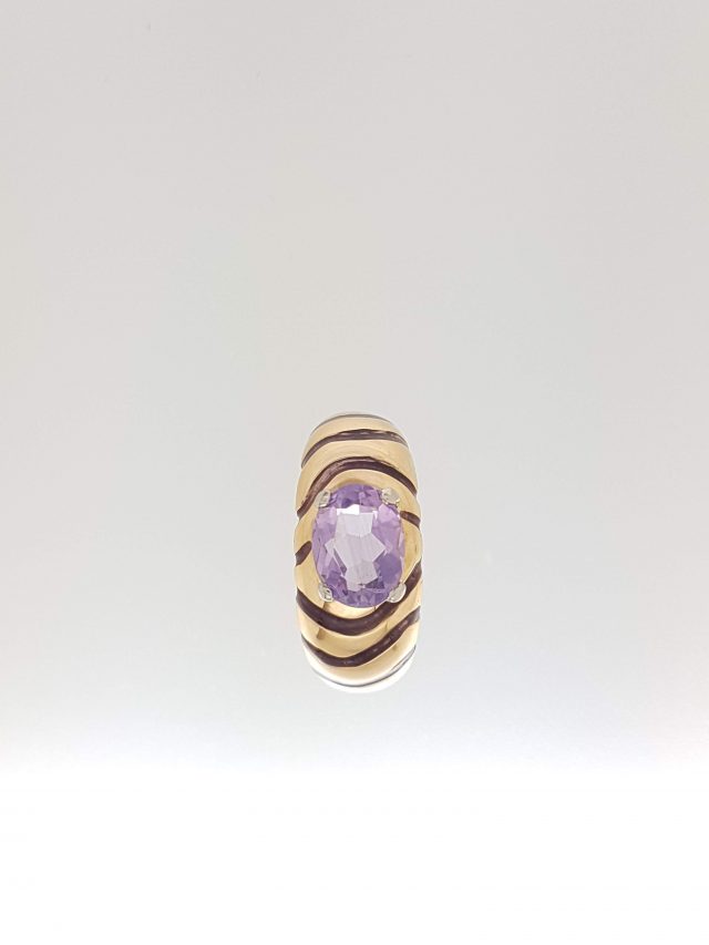 Gouden ring met amethist. #15540 - Afbeelding 3