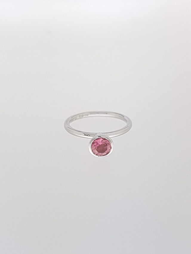 Witgouden ring met toermalijn #6699 - Afbeelding 3