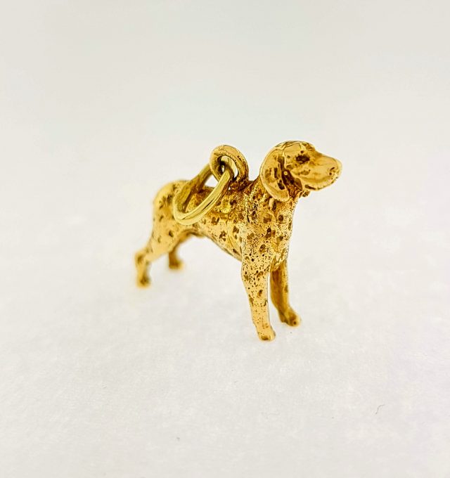 14 karaat gouden hanger / hond / Dalmatiër #835 - Afbeelding 2
