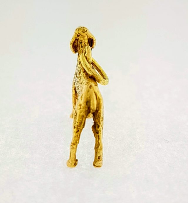14 karaat gouden hanger / hond / Dalmatiër #835 - Afbeelding 3