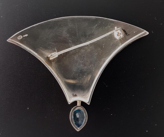 Zilveren handgemaakte broche met Topaas. #3745 - Afbeelding 4