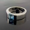 14 Karaat witgouden ring met vierkante Aquamarijn #11130 - Afbeelding 3