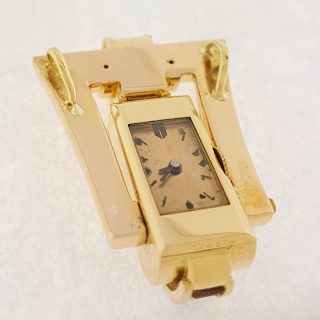 18 karaat gouden horloge steenhanger met Citrien quarts #23457