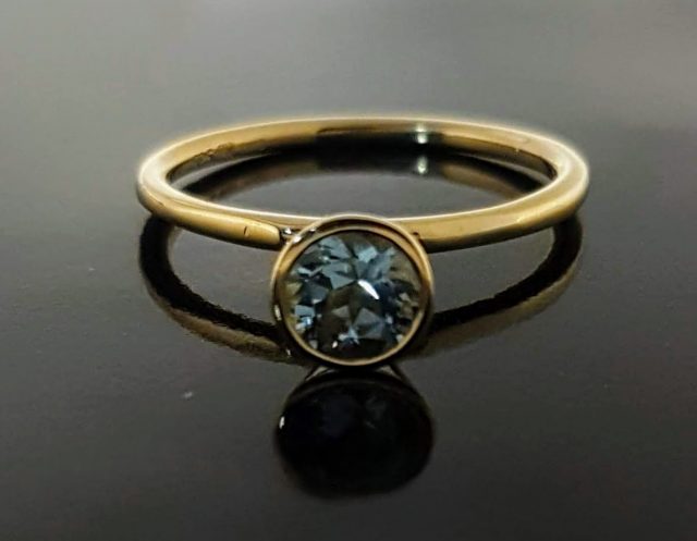 Gouden ring met aquamarijn #6832