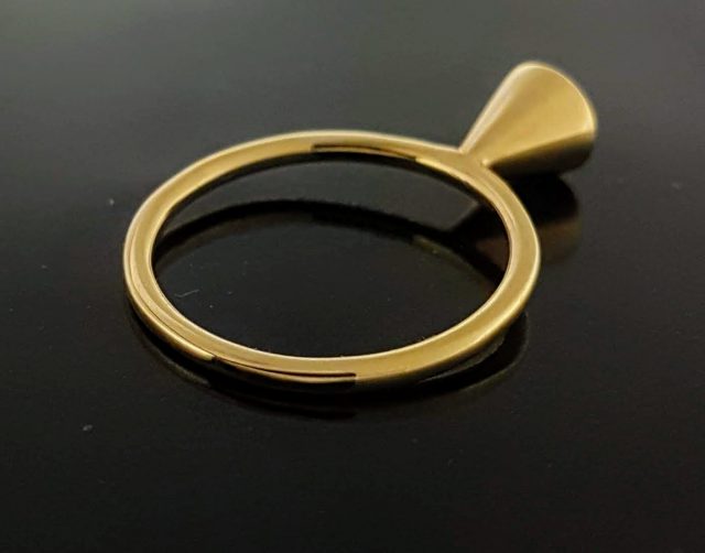 Gouden ring met aquamarijn #6832 - Afbeelding 3
