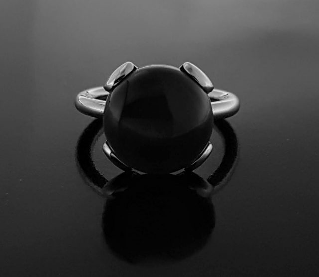 Witgouden ring met rookkwarts #22902 - Afbeelding 3