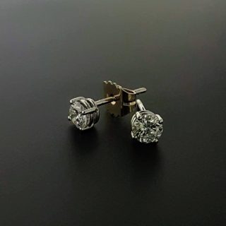 Witgouden oorknoppen diamant #23614