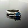 14 karaat witgouden ring met aquamarijn #10767