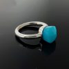 14 karaat witgouden ring met turquoise kleurige Agaat #21747