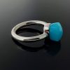 14 karaat witgouden ring met turquoise kleurige Agaat #21747 - Afbeelding 3