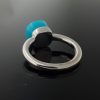14 karaat witgouden ring met turquoise kleurige Agaat #21747 - Afbeelding 4