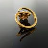 18 Karaat gouden ring. Bloem met grijze maansteen #12915 - Afbeelding 3