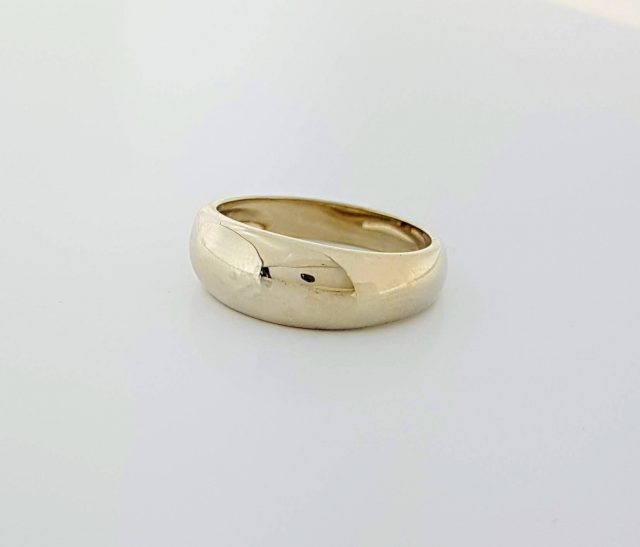 14 Krt witgouden gladde ring #12640