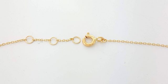 14 karaat geel gouden armband cirkel dubbel #23225 - Afbeelding 2