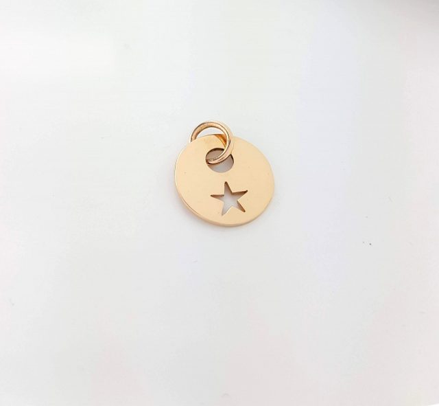 14 karaat rosé gouden hanger met ster #20769