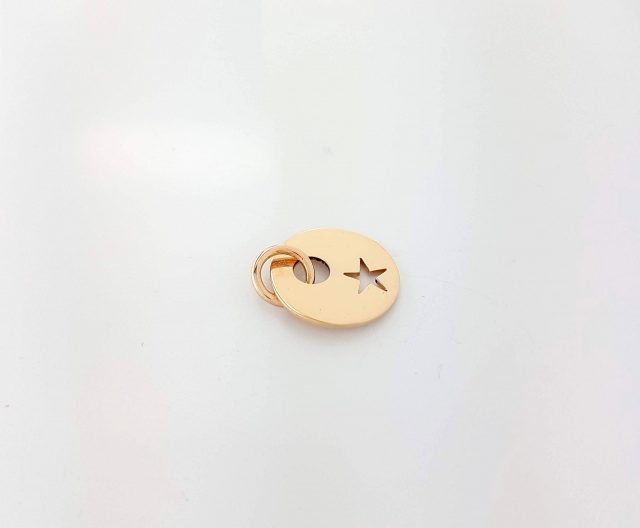 14 karaat rosé gouden hanger met ster #20769 - Afbeelding 2