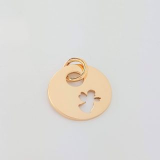 14 karaat rosé gouden hanger met engel #20770