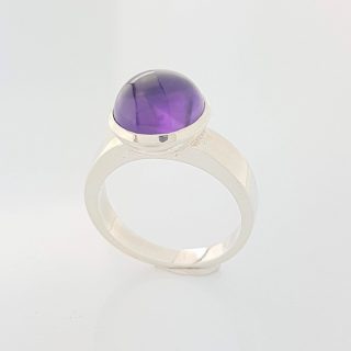 Zilver ring met Amethist #23840