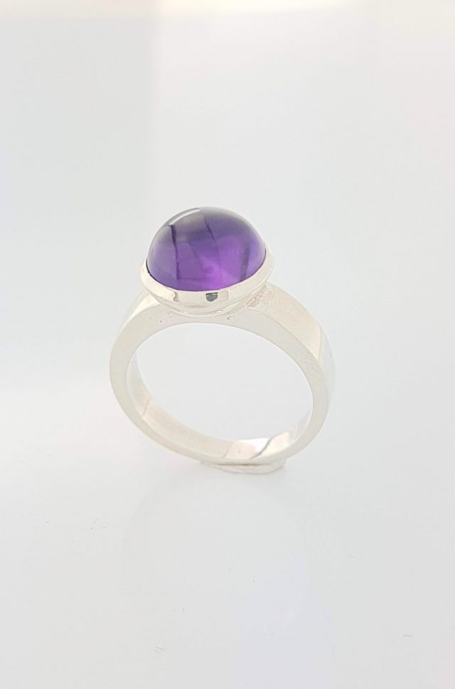 Zilver ring met Amethist #23840