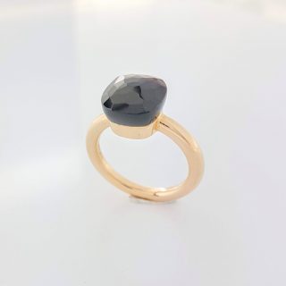 14 karaat rosé gouden ring met granaat #21865