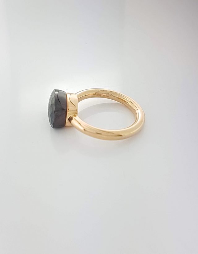 14 karaat rosé gouden ring met granaat #21865 - Afbeelding 3