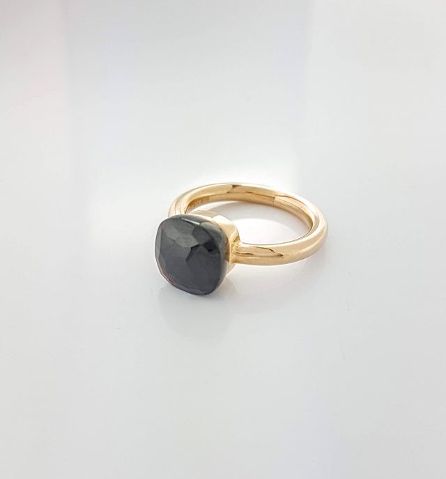 14 karaat rosé gouden ring met granaat #21865 - Afbeelding 2