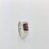 14 Karaat witgouden ring met echte rode edelsteen spinel. #24026