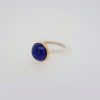 Zilveren ring met gouden zetting en Tanzaniet. Uniek product. #24403 - Afbeelding 4