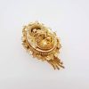 14 karaat gouden antieke occasion broche #24514 - Afbeelding 3