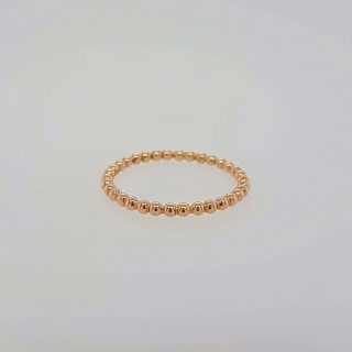 Rosé gouden pareldraad aanschuifring. #23596