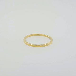 Gouden gladde aanschuifring 1.3 mm dik en hoog #20819