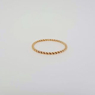 Gouden getordeerde aanschuifring #21983