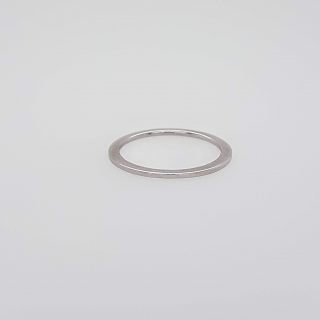 Witgouden gladde hoge aanschuifring #5653
