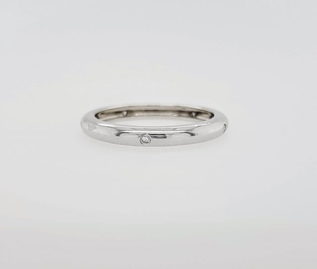 Witgouden aanschuifring met kleine diamantjes #10035 - Afbeelding 4