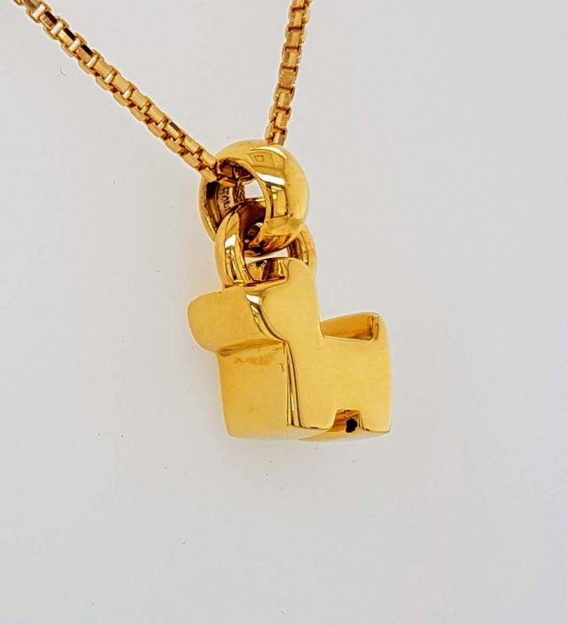 Gouden hanger/ bedel 'hond' #3831 - Afbeelding 3