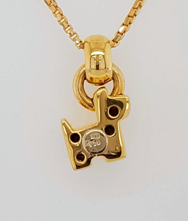 Gouden hanger/ bedel 'hond' #3831 - Afbeelding 4