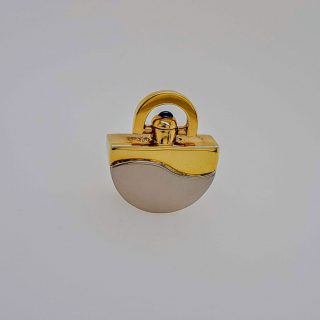 Bicolor gouden ashanger. #5537