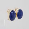 Gouden oorknoppen met lapis lazulli #22564