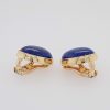 Gouden oorknoppen met lapis lazulli #22564 - Afbeelding 4